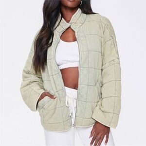 Forever 21 Olive Quilted Jacket